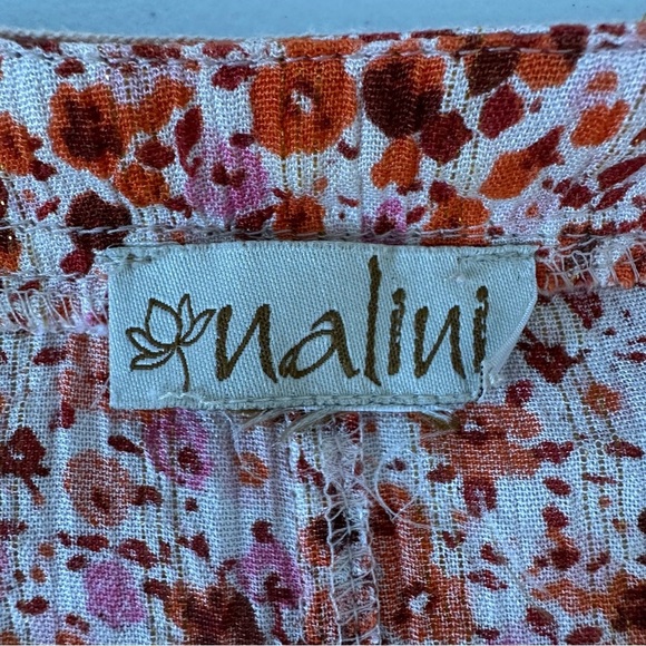 Ditsy Floral Kimono Lace Trim Orange OS - Picture 4 of 9